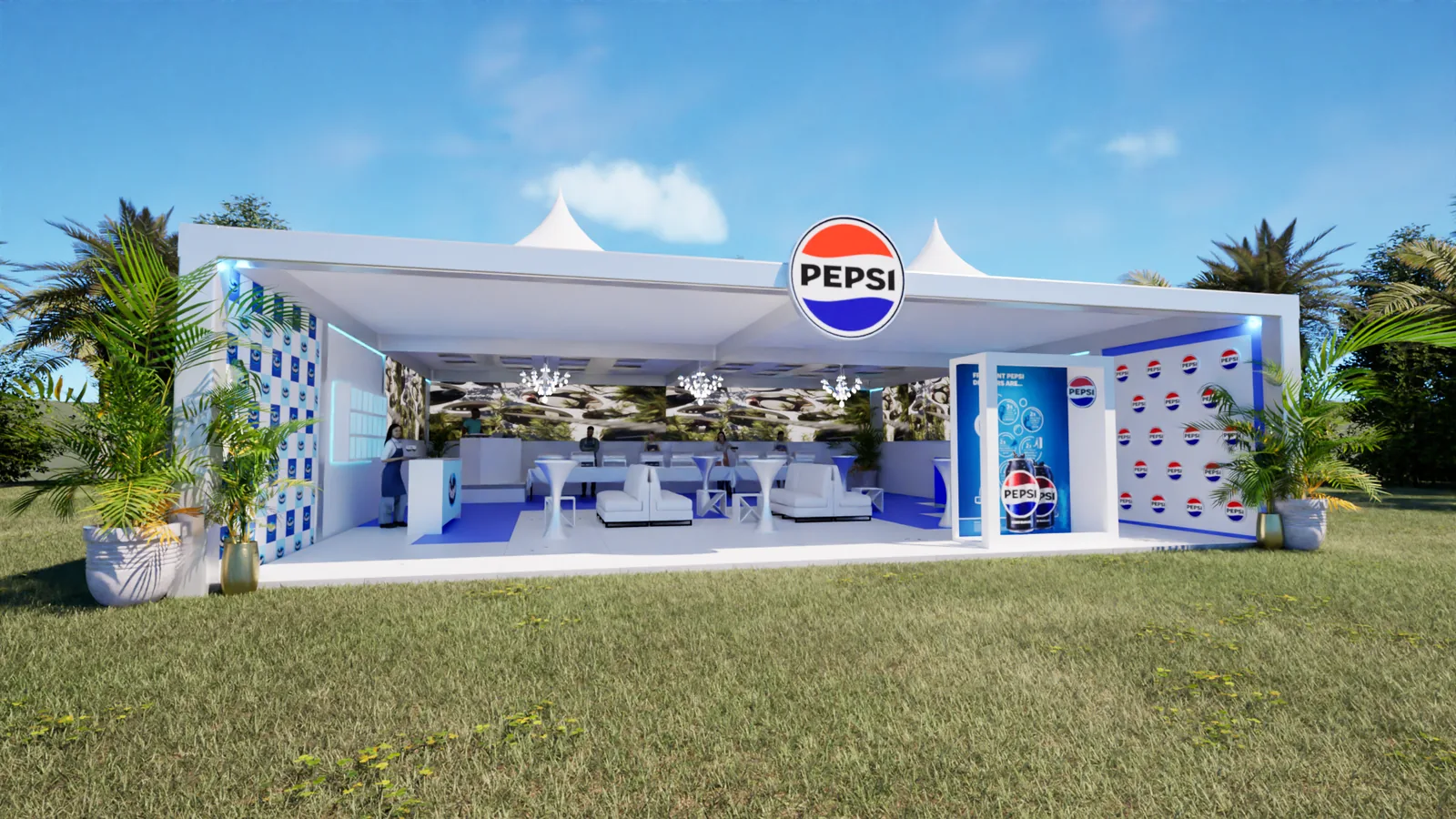 3D brand activation visualization for the Pepsi Experience Pavilion