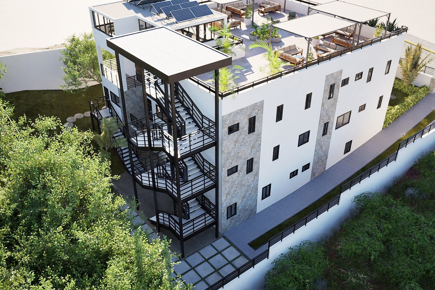 Rear Stair Tower